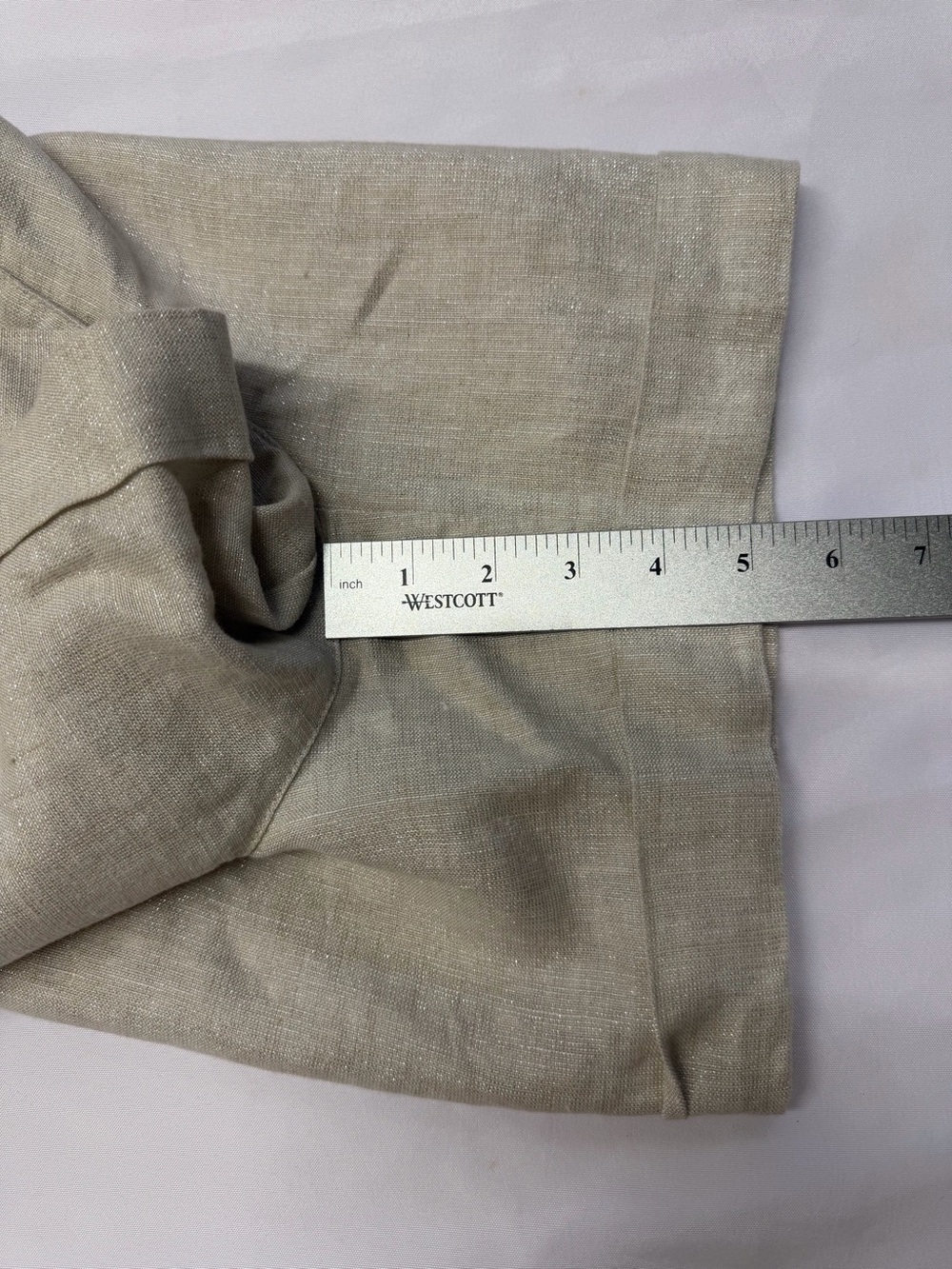 Apt. 9 Natural Beige With Gold Metallic Linen-Blend Shorts - Picture 7 of 7